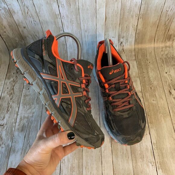 Asics GEL-Scram 3 T6K2N Grey Mesh Trail Running Shoes Sneakers Women's Size 7 - Picture 1 of 12